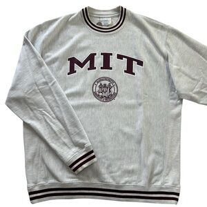 Vintage MIT Sweatshirt Champion Reverse Weave Ringer Crewneck Pullover Y2K Sz L